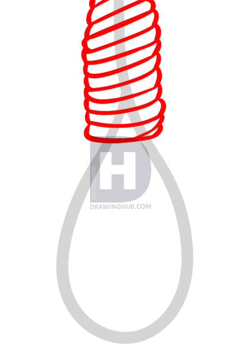 498x720 How To Draw A Noose, Step