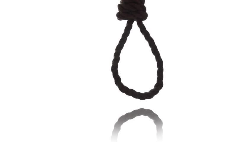 852x480 Suicide, Depressed Man, Gallows Noose Stock Footage Video