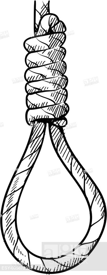 408x1049 hangman's noose sketch, stock vector, vector and low budget