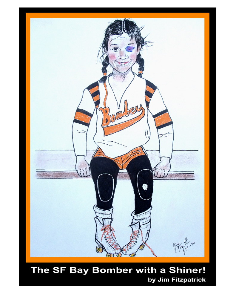 791x1024 Roller Derby Skater A La The Norman Rockwell Painting