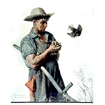 350x350 Norman Rockwell Farmer Art Print