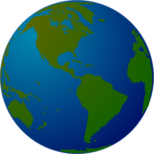 500x500 Globe Facing North And South America Vector Drawing Public