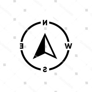 300x300 North Arrow Compass Icon Vector Soidergi