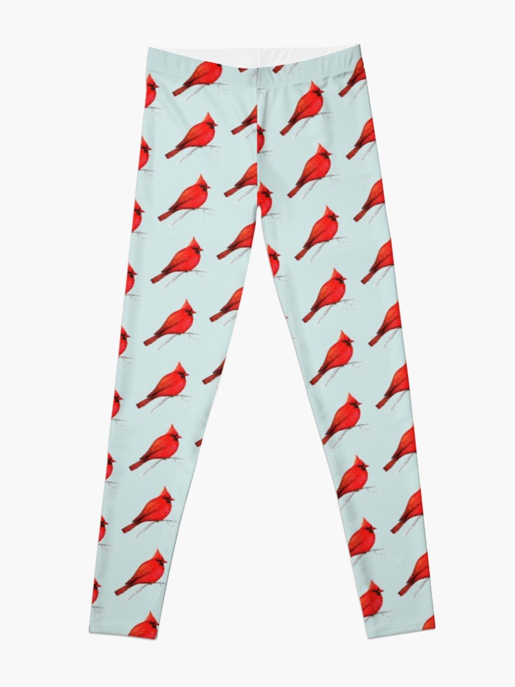 750x1000 Northern Cardinal Pen Drawing Leggings