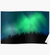 210x230 Northern Lights Drawing Posters Redbubble