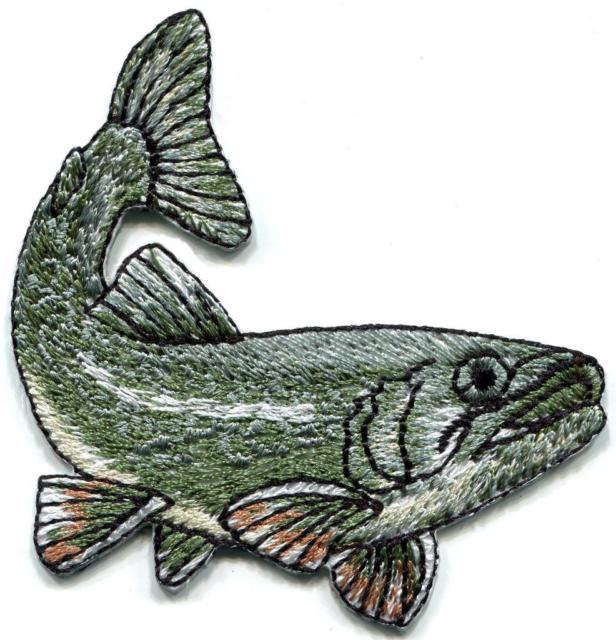 616x640 Bass Fish Fishing Embroidered Applique Iron On Patch S Ebay