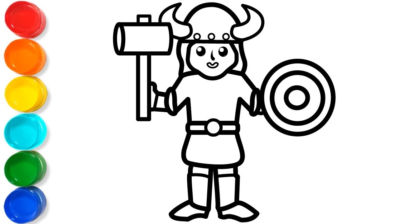 1280x720 Glitter Norway Viking Drawing And Coloring Pages For Kids