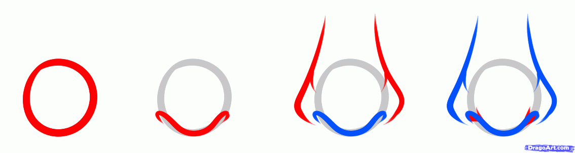 1134x303 How To Draw An Easy Nose, Step