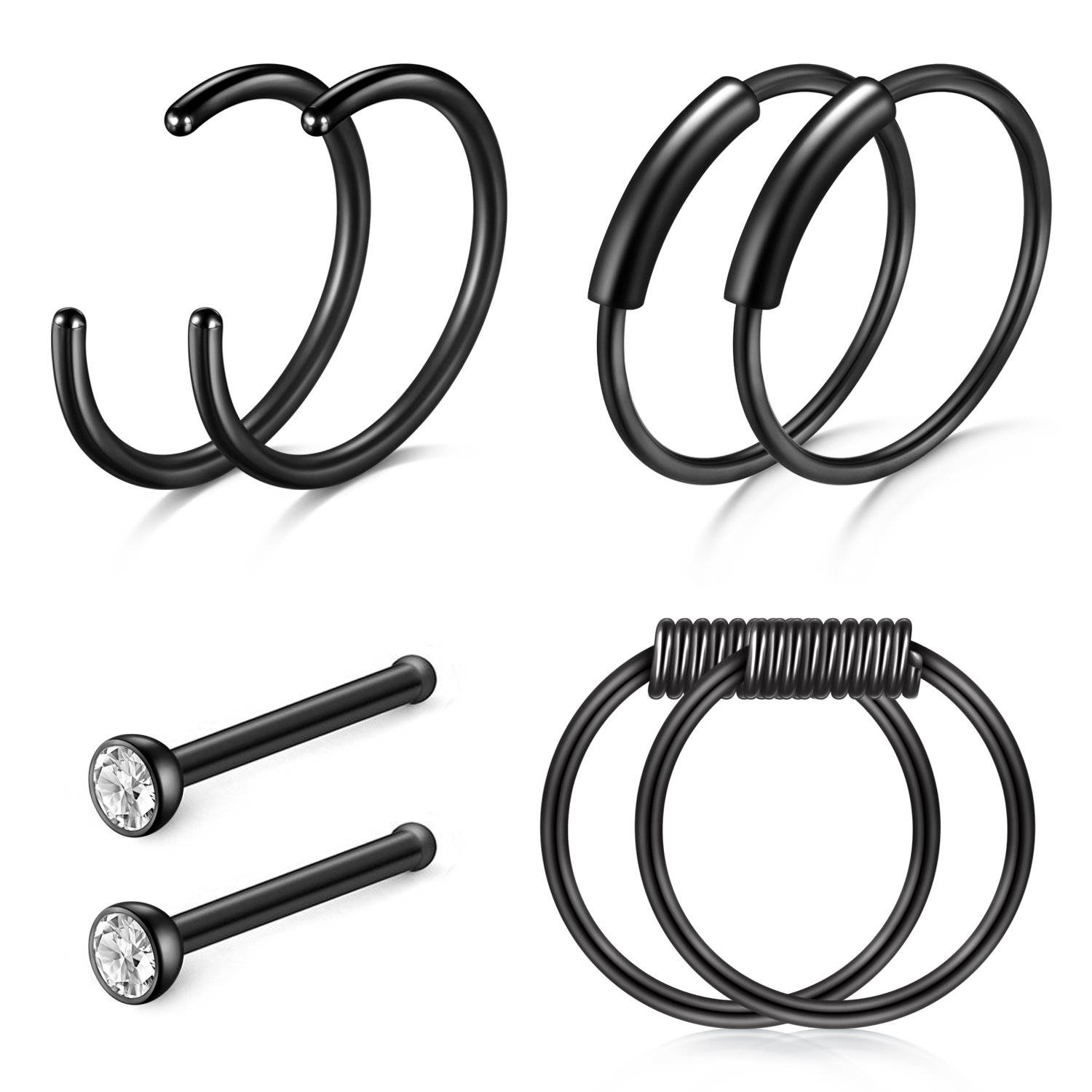 1500x1500 zolure nose rings nose studs clicker nose hoop rings