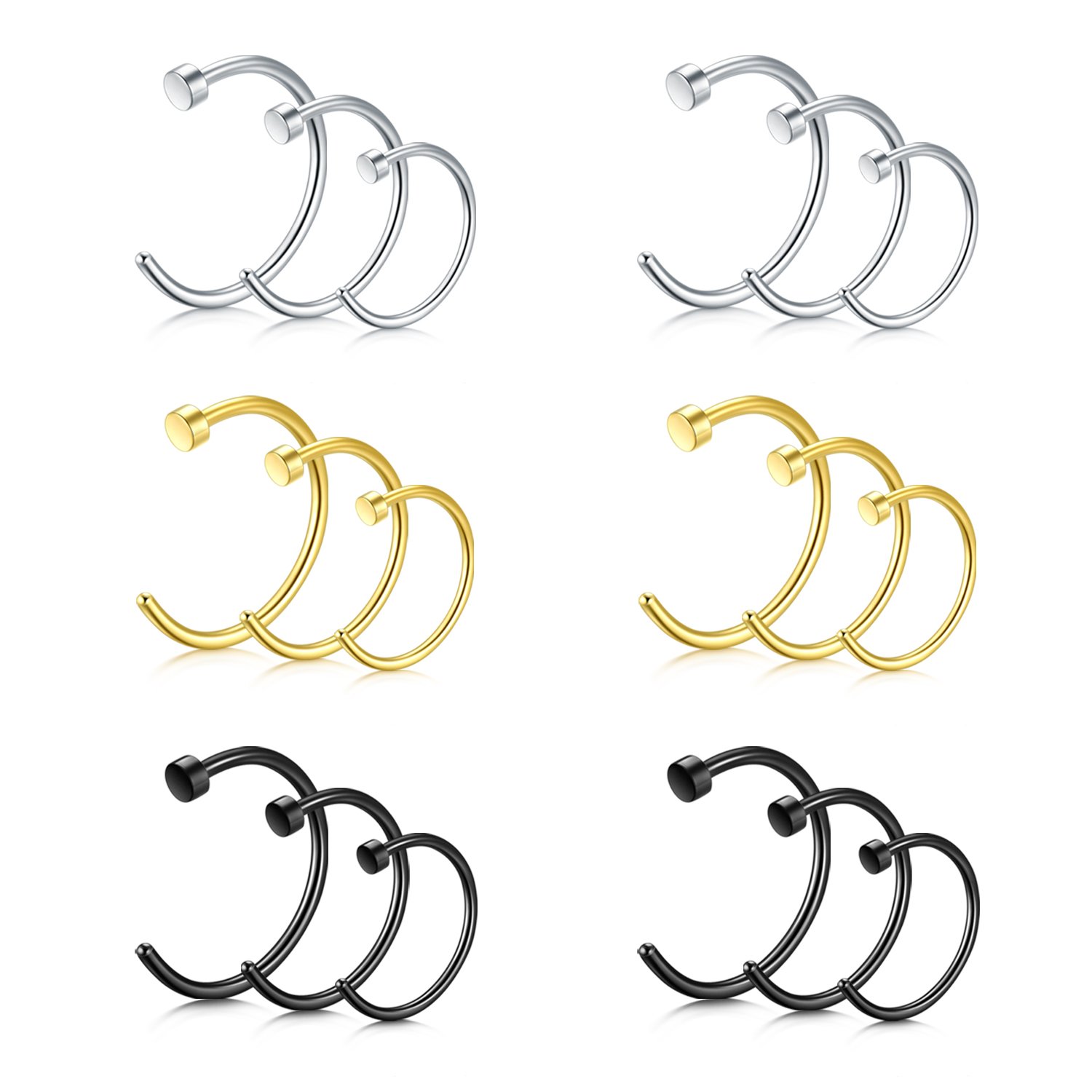 1500x1500 Vcmart Nose Rings Hoop Ear C Shape Helix Cartilage