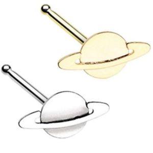 300x300 Planet Saturn Nose Ring Stud Bone Body Piercing Jewelry