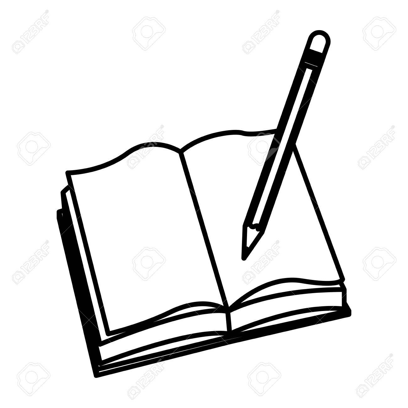 1300x1300 Drawing Notebook Pencil For Free Download