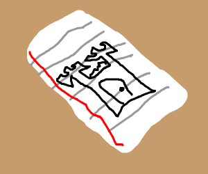 300x250 Drawing Of Castle In Notebook Paper