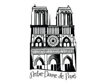 340x270 Notre Dame Clip Art Etsy