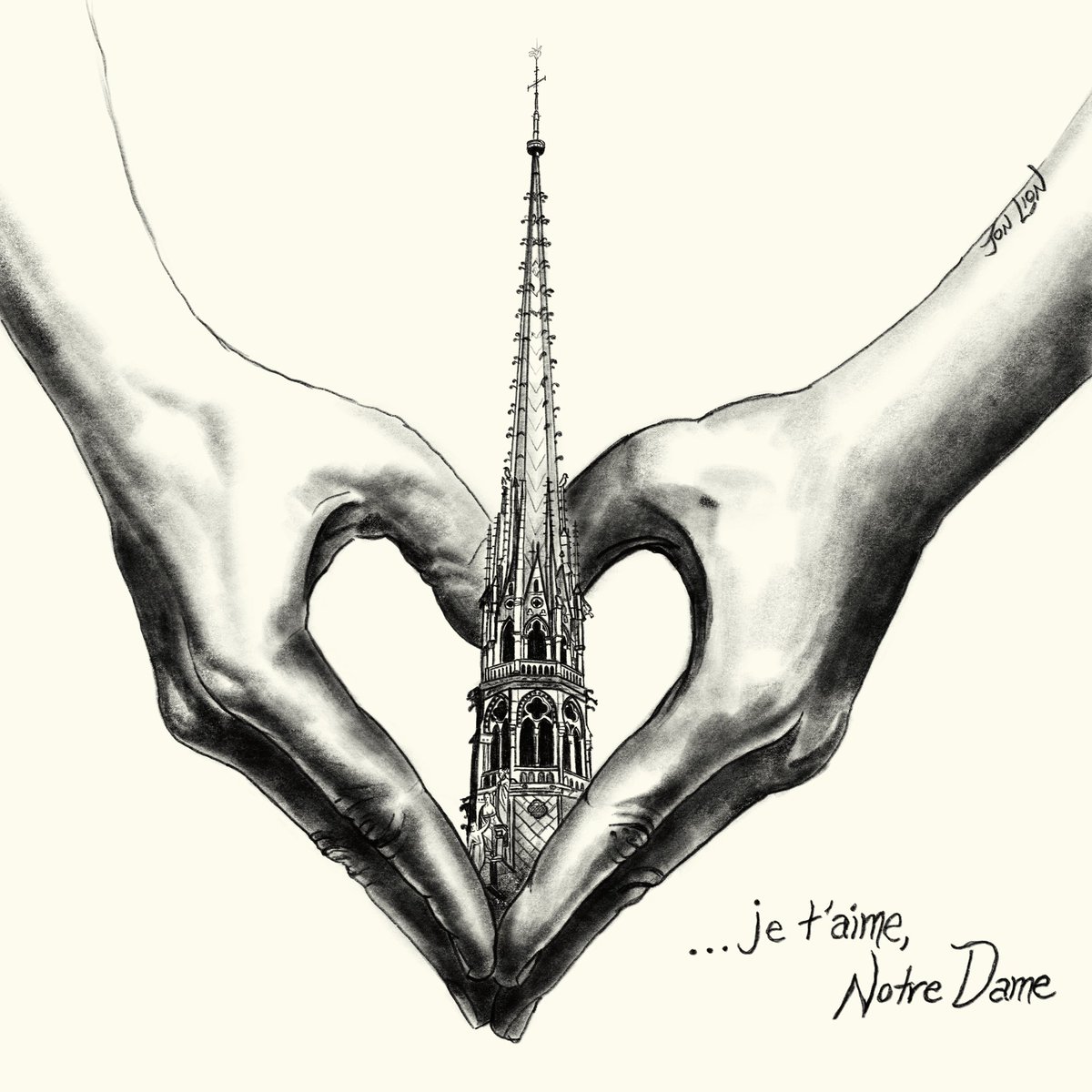 1200x1200 Jon Lion On Twitter Here Is My Pencil Drawing Tribute To Notre
