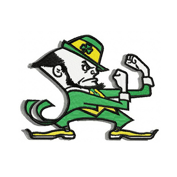 600x600 Notre Dame Fighting Irish Embroidery Design Instant Download