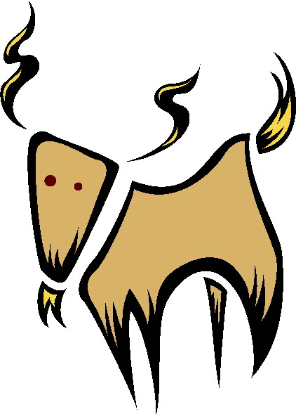422x589 nubian goat clipart