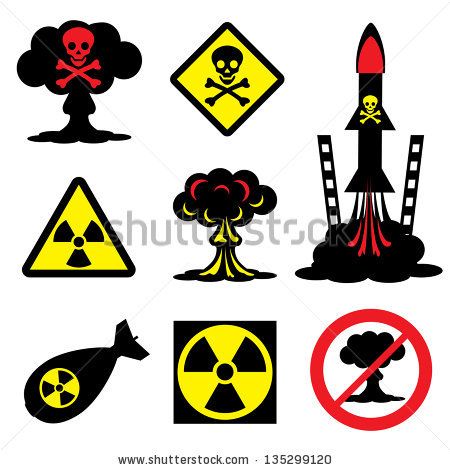 450x470 Set Vector Icons Of Radiation Hazard And Nuclear Weapons Bigfoot