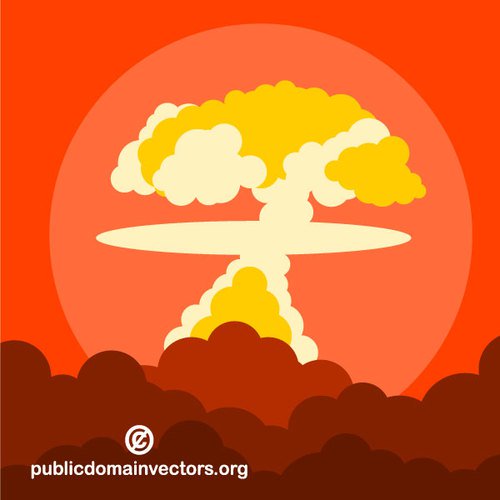 500x500 Atomic Bomb Explosion Clip Art