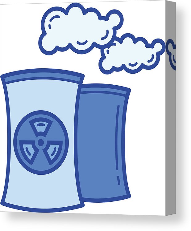 619x750 Nuclear Plant Line Icon Canvas Print Canvas Art