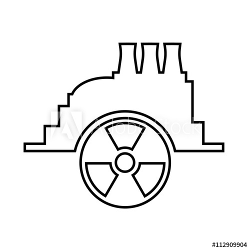 500x500 Nuclear Power, Alternative Energy Supply Source Line Icon