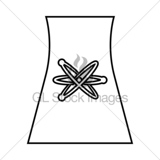 325x325 Cooling Tower Of Nuclear Power Plant It Is White Icon Gl Stock