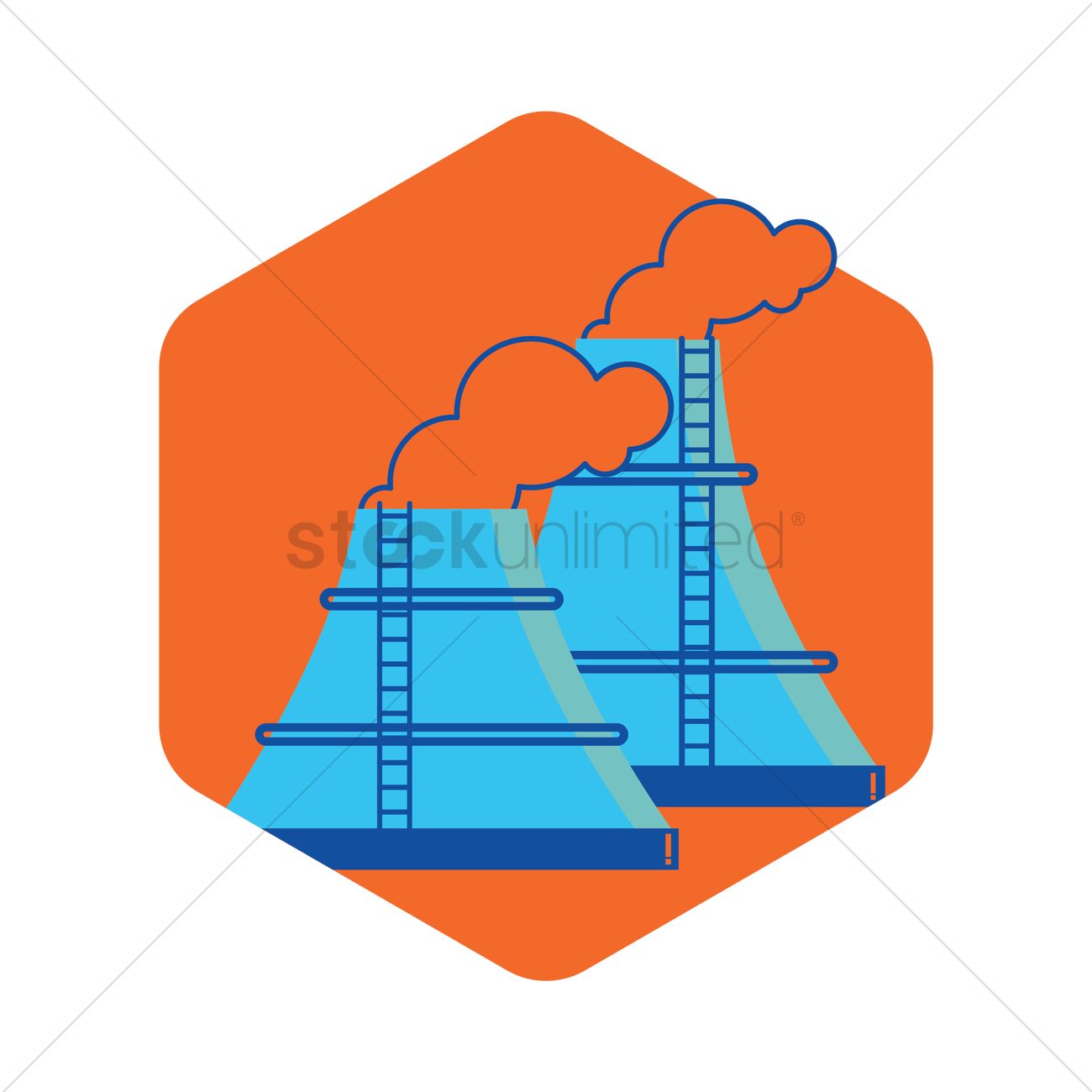 1300x1300 Free Nuclear Power Plant Vector Image