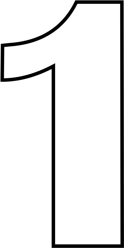 479x953 Download Numbers Drawing One Png Library