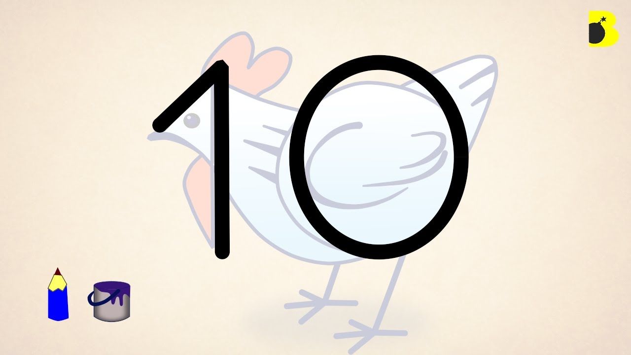 1280x720 How To Draw A Hen Using The Number Kids Learning To Draw