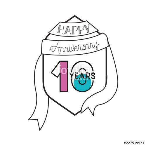 500x500 Number For Anniversary Celebration Card Icon Stock Image