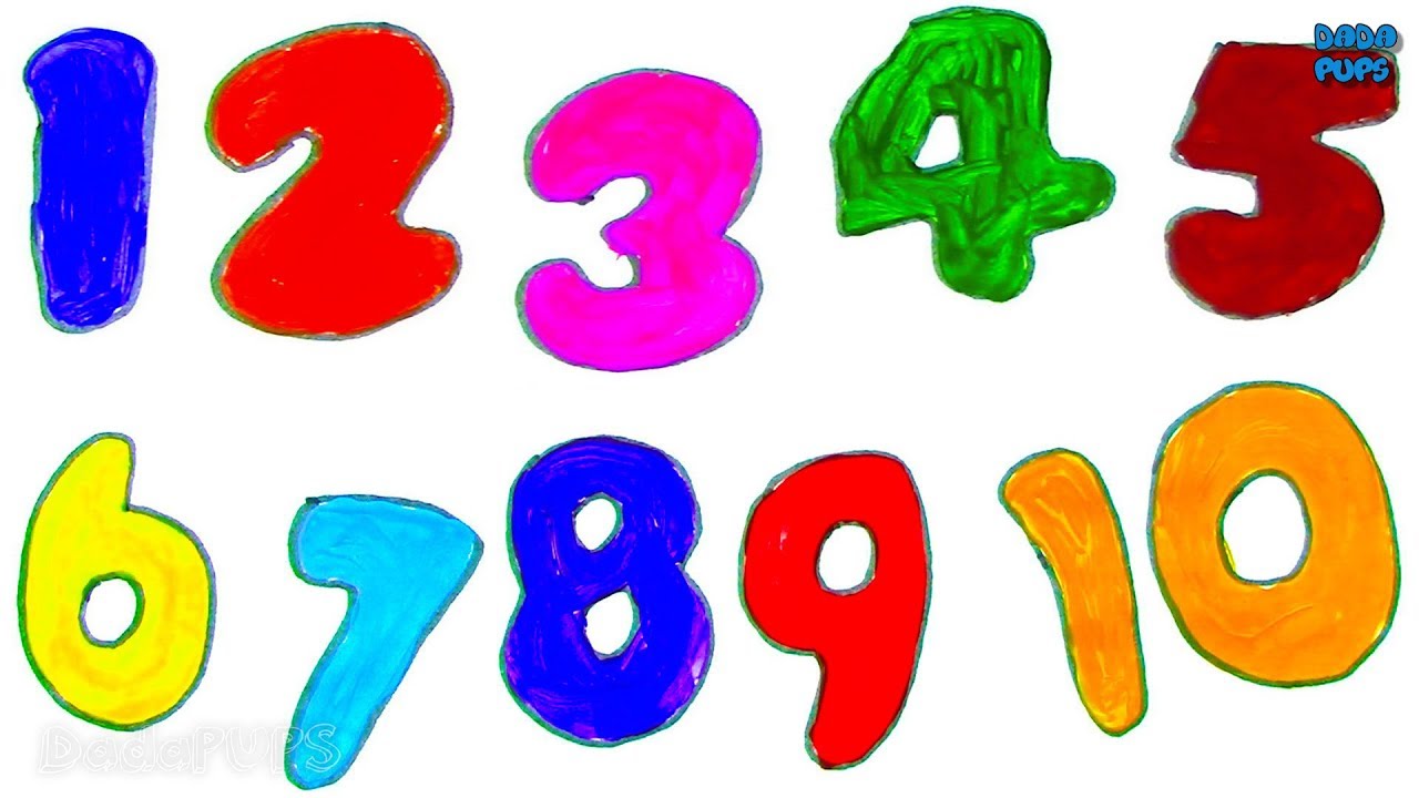 1280x720 Colors For Kids With Sparkle Paintdrawing And Coloring Numbers