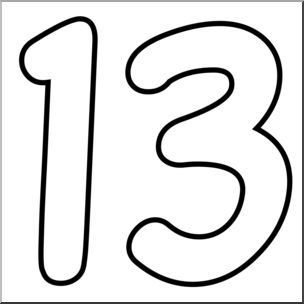 304x304 Clip Art Number Set Outline Abcteach