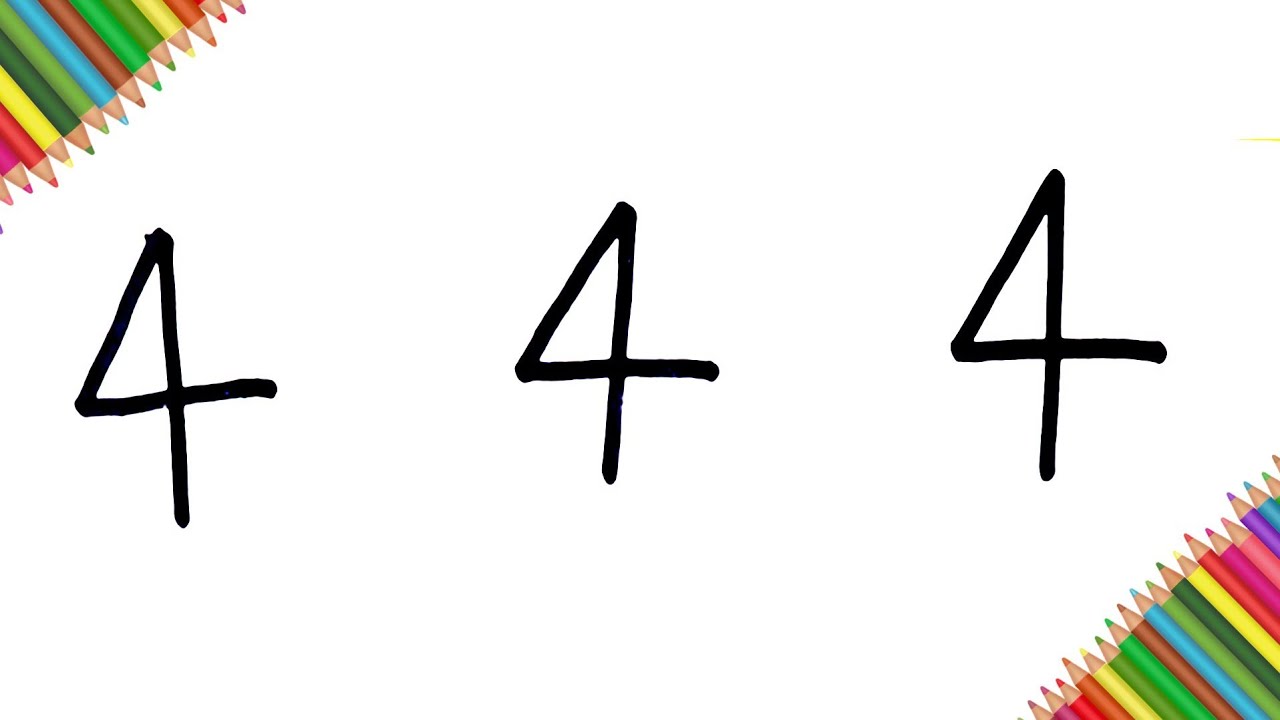How To Draw The Number 4
