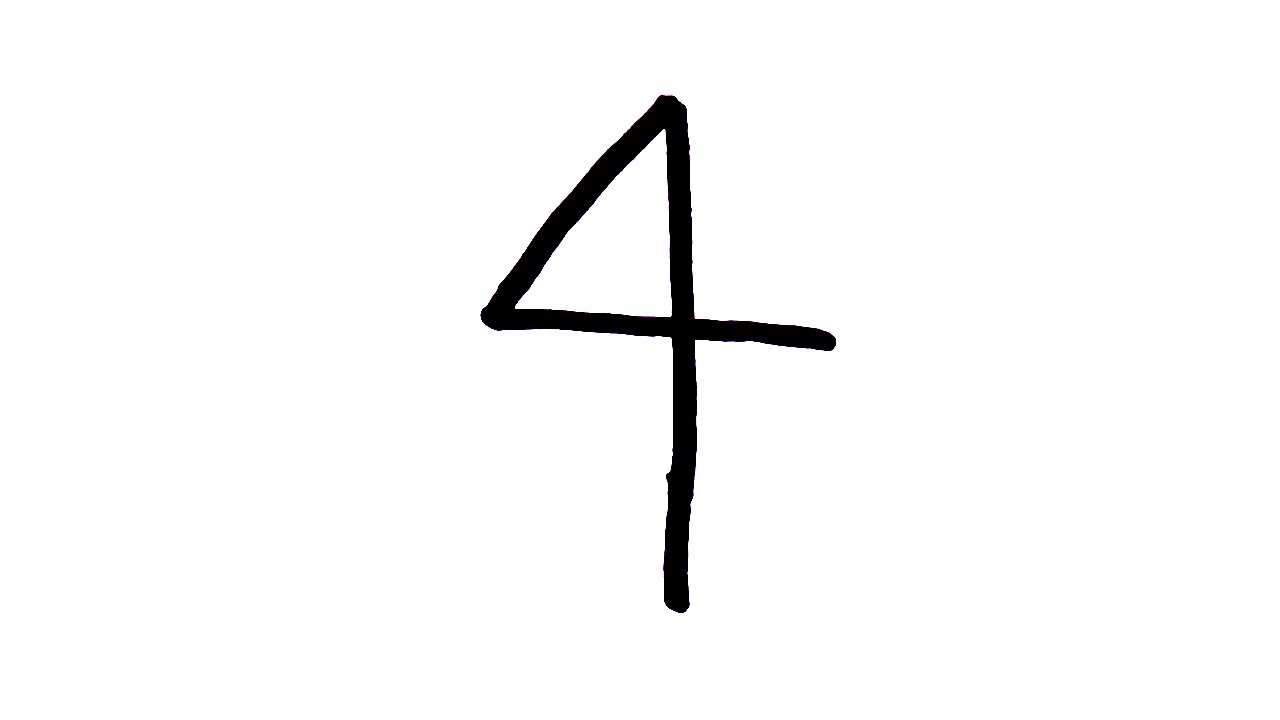Number 4 Drawing | Free download on ClipArtMag
