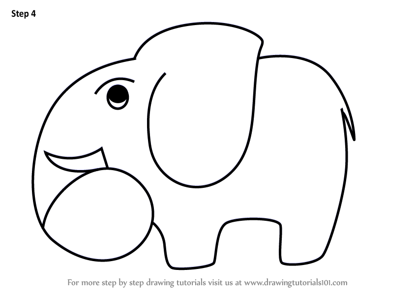 848x602 Learn How To Draw A Elephant Using Number