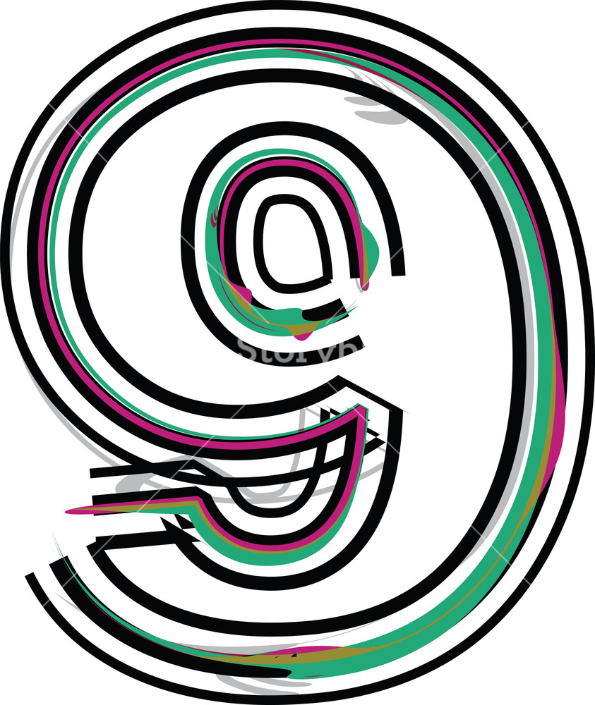 843x1000 Font Illustration Number Royalty Free Stock Image