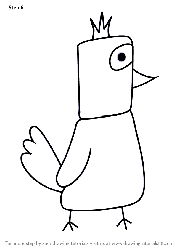 598x844 Learn How To Draw A Bird Using Number