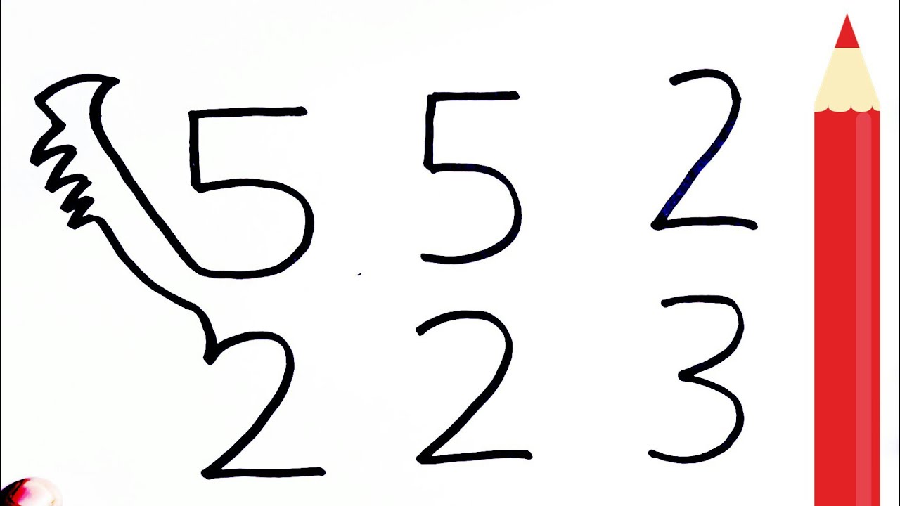 1280x720 Hindi How To Draw Dog From Number Step