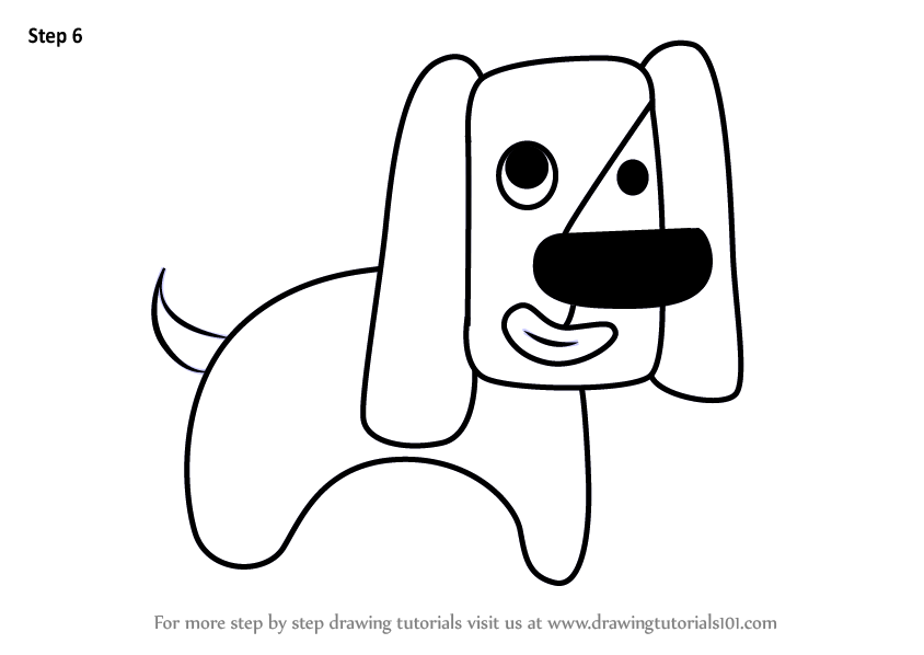 844x598 Learn How To Draw A Dog Using Number