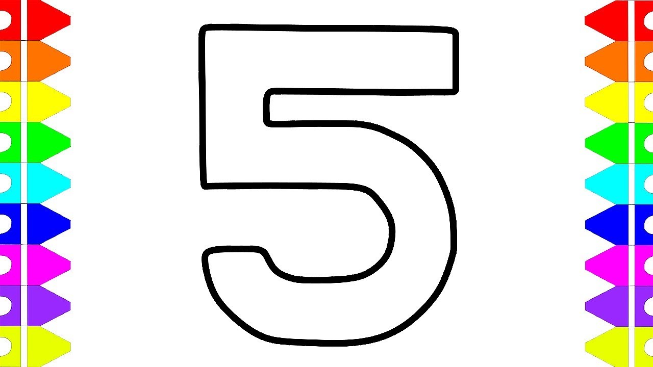 1280x720 Glitter Number Coloring Pages For Kids Learn Numbers