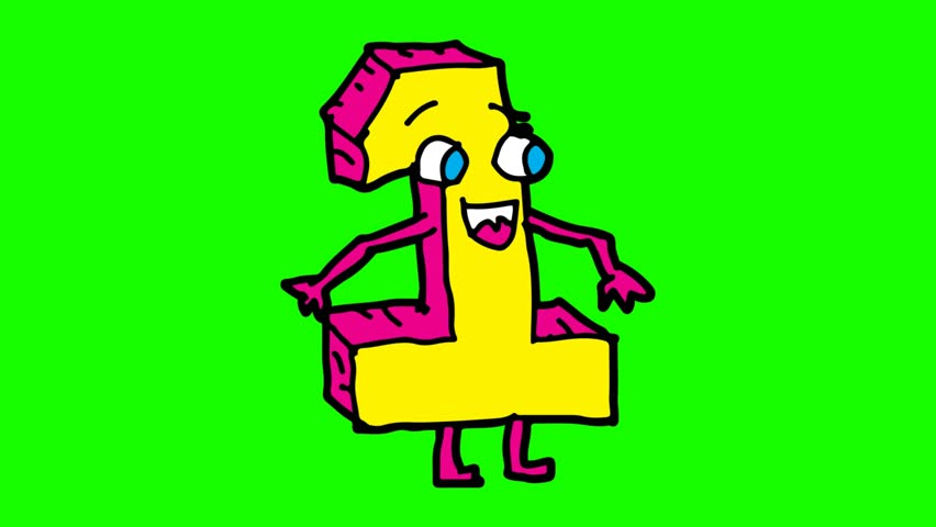 852x480 Kids Drawing Green Screen With Theme Of Number One