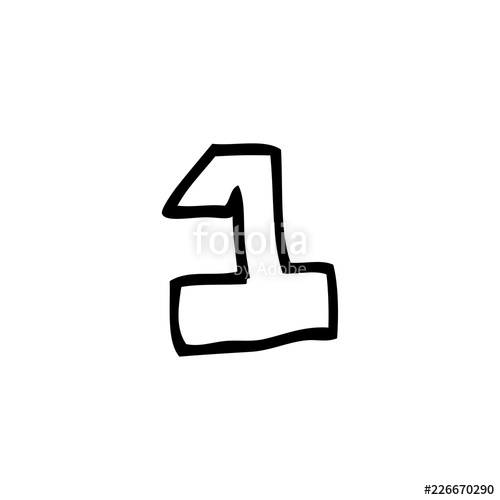 500x500 Line Drawing Cartoon Number Stock Image And Royalty Free Vector