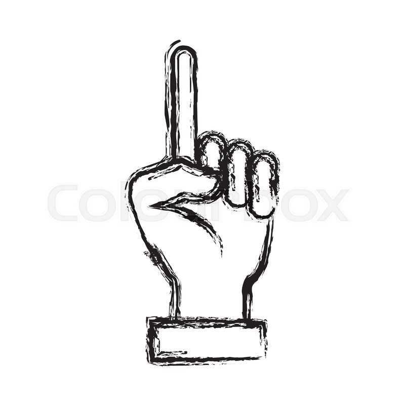800x800 Hand Number One Symbol Icon Vector Stock Vector Colourbox
