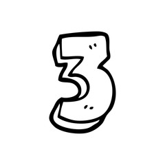 240x240 Line Drawing Cartoon Number One