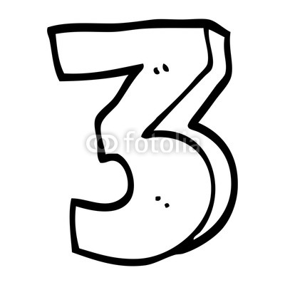 400x400 Black And White Cartoon Number Three Buy Photos Ap Images