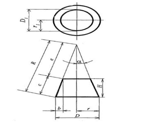581x496 fabrication layout development of half cone