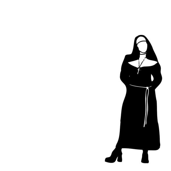 600x600 Nun Art Print