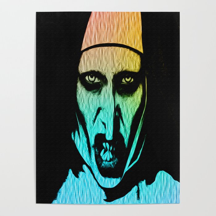 700x700 Nun Halloween Portrait Design Poster