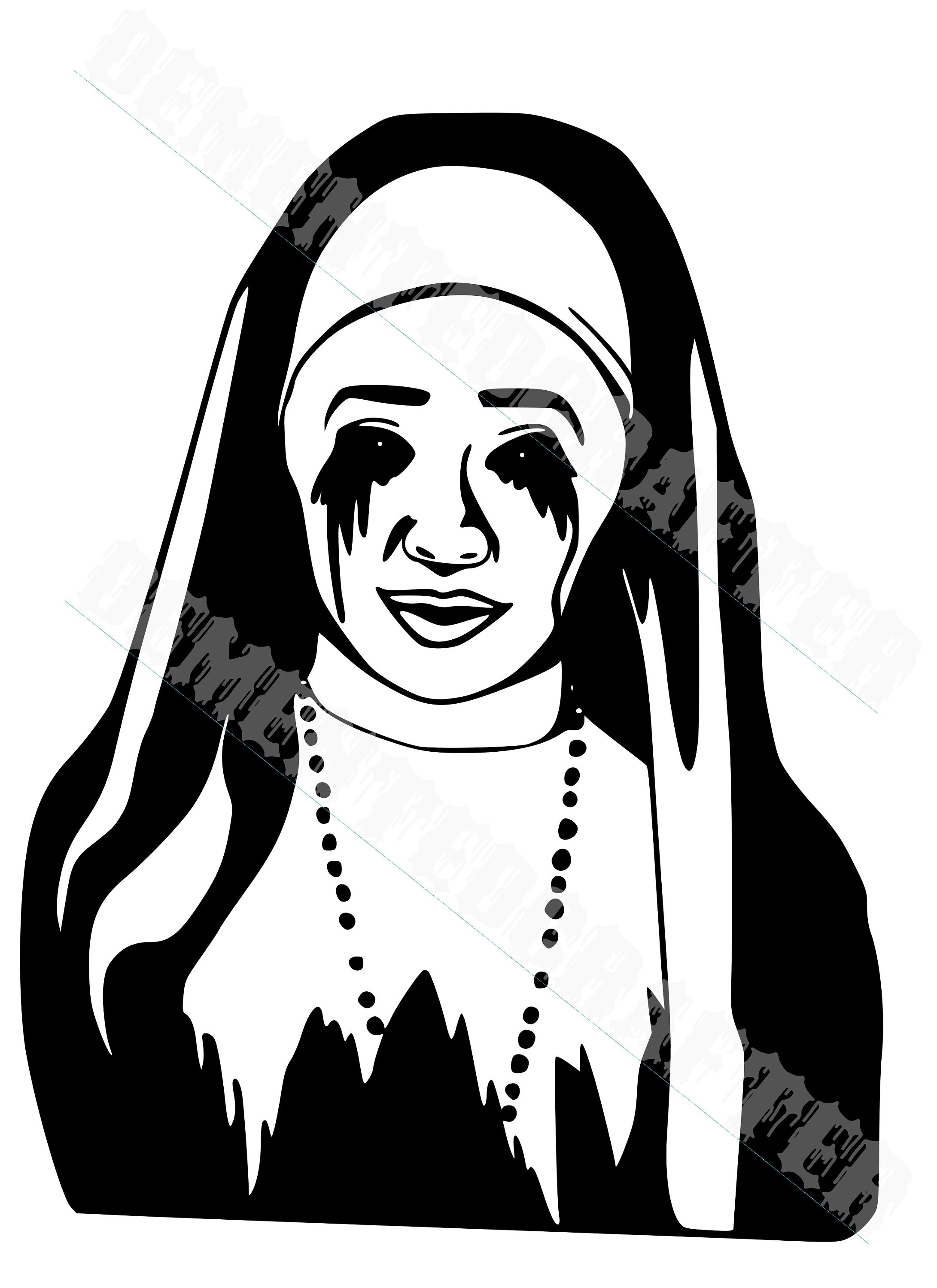 2182x3000 Nun Party Svgs Cutout Halloween Horror Morbid Etsy