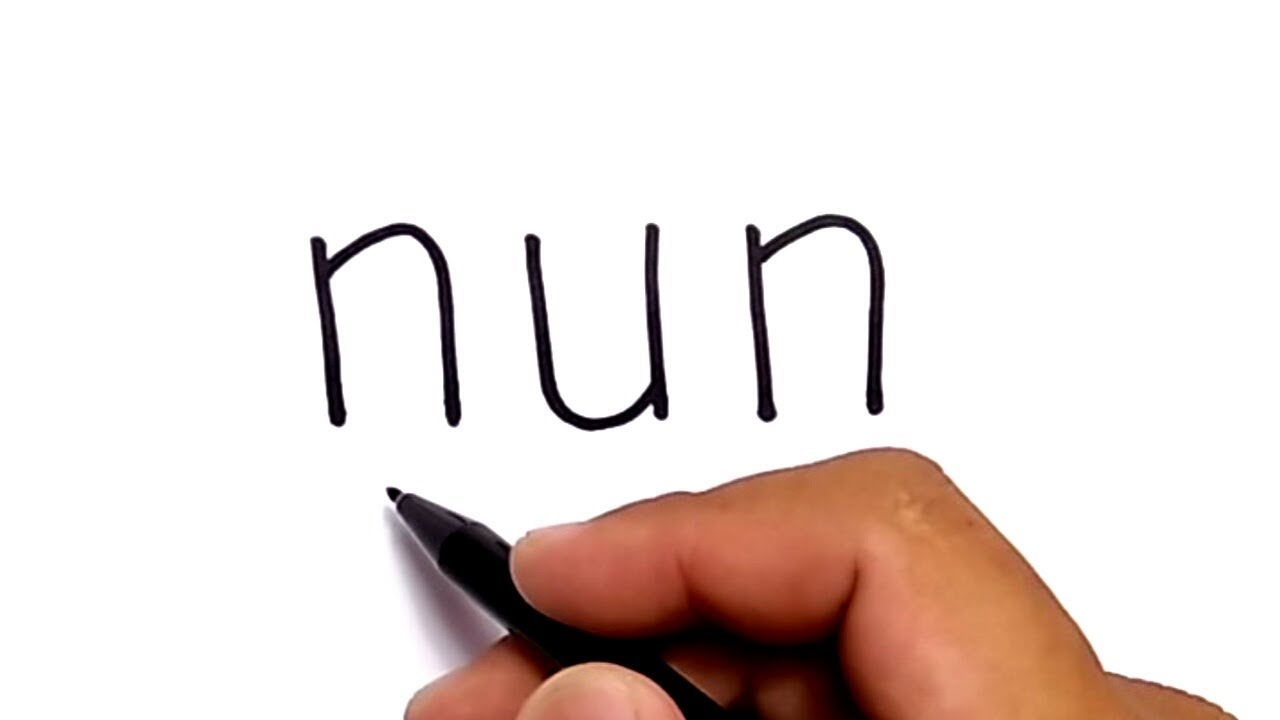 1280x720 Very Scary ! How To Turn Words Nun Into Cartoons For Kids Learn